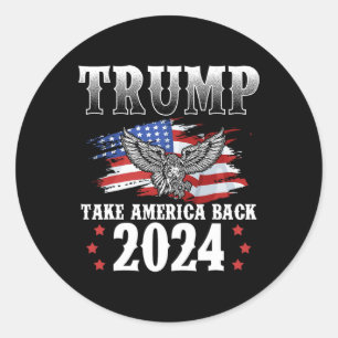 Adesivo 2024 Retomar a América Bandeira Americana Trump 20