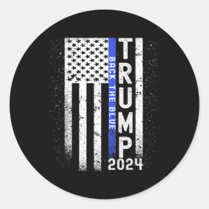 Adesivo 2024 Reverte O Blue American Flag Blue Line 4th Of