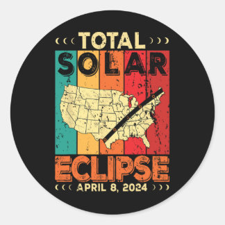 Adesivo 2024 Total de Eclipse Solar Eclipse Solar Vinta