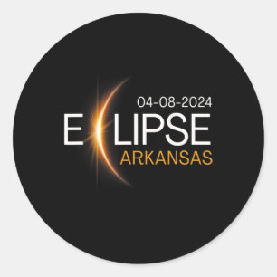 Adesivo 2024 Totalidade do Arkansas Eclipse Arkansas Solar