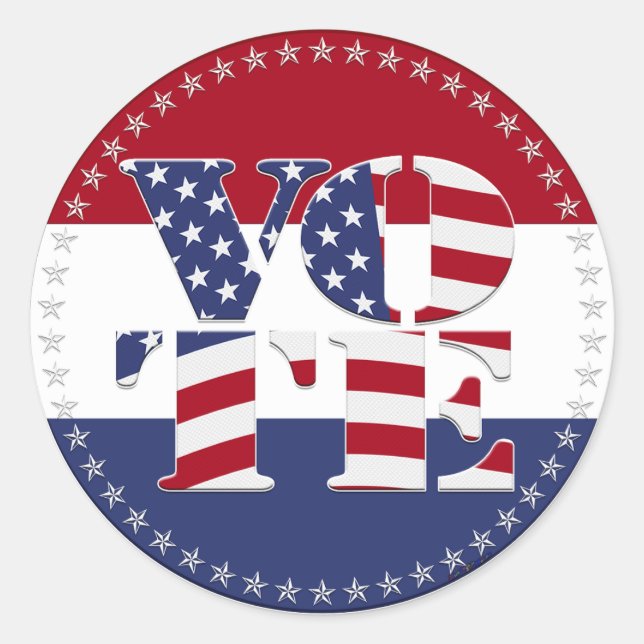 Adesivo 2024 V O T E USA Flag (Frente)
