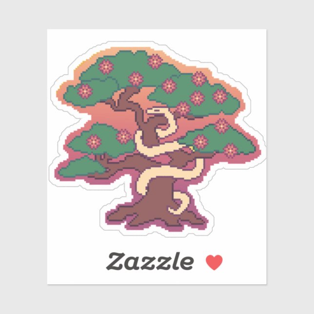 Adesivo 2025 Ano do Vinheta de Ano Novo do Cobra (Folha)