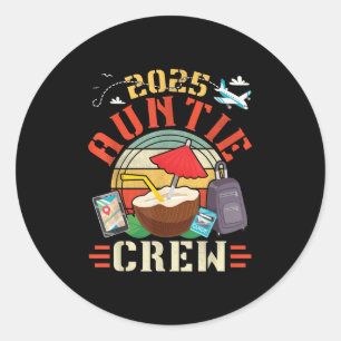 Adesivo 2025 Auntie Crew Tropical Beach Family Reunion Vac