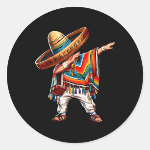 Adesivo 2025 Feliz Festa Mexicana Dabbing Poncho Cinco