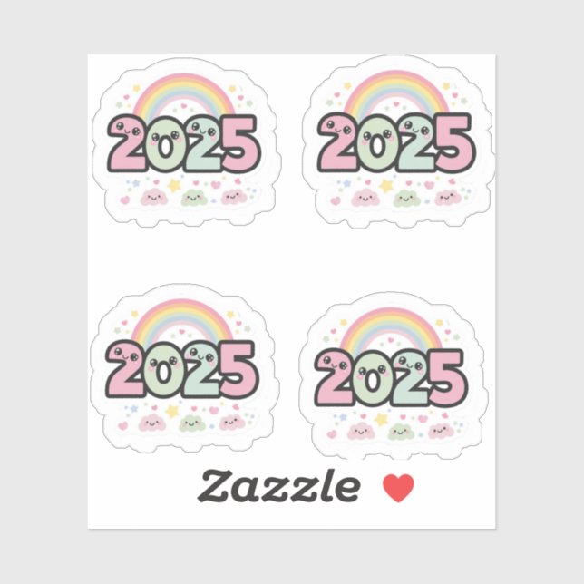 Adesivo 2025 Sticker Bliss (Folha)
