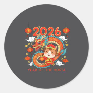 Adesivo 2026 Ano Do Cavalo Ano Novo Lunar Chinês
