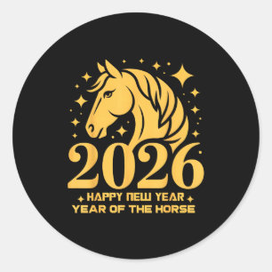 Adesivo 2026 Ano Do Cavalo Arte Floral Zodíaco Ano Novo Lu