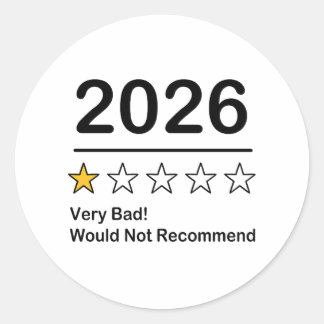 Adesivo 2026 avaliação de uma estrela muito ruim