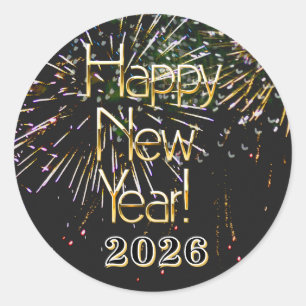 Adesivo 2026,Feliz ano novo!Natal para Feliz de Firework