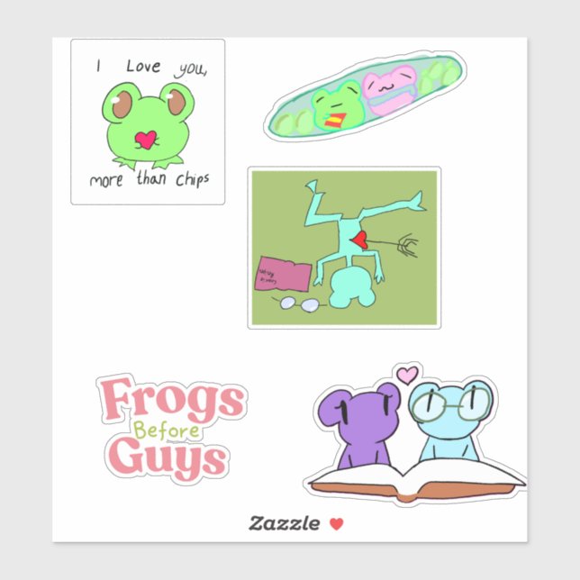Adesivo 2026 frog Valentine pack Sticker (Folha)