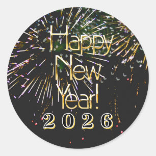 Adesivo 2026,Natal de Feliz de fogos de Feliz ano novo