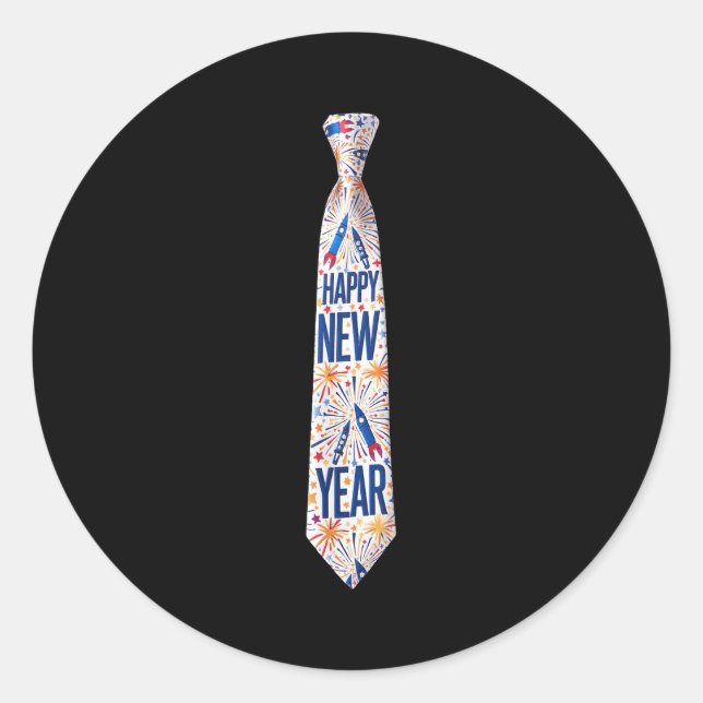 Adesivo 2026 New Year’s Party Fireworks Funny Celebration  (Frente)