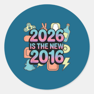 Adesivo 2026 Novo 2016 Retro Nostalgia