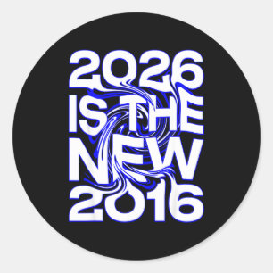 Adesivo 2026 Novo Futuro Retro 2016