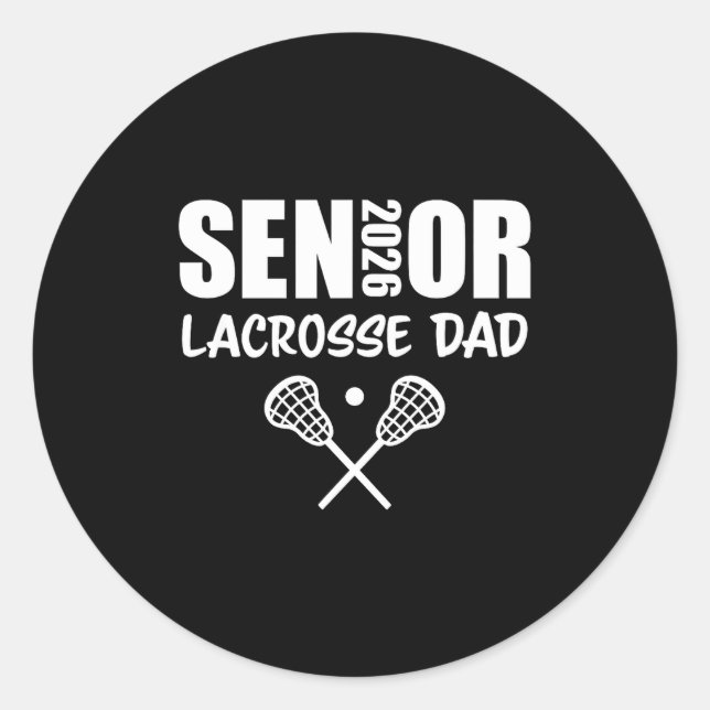 Adesivo 2026 Senior Lacrosse Dad Lacrosse Team Parent  (Frente)