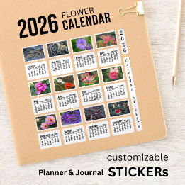 Adesivo 2026 SU Calendar Flower Custom-Cut Vinyl Sticker