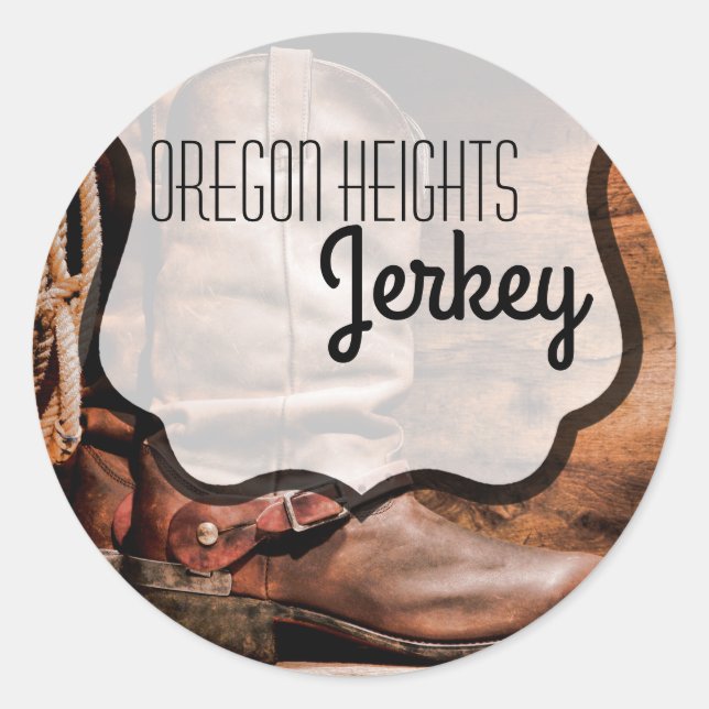 Adesivo 20 - 1,5" Business Stickers Cowboy Boots Barn Woo (Frente)