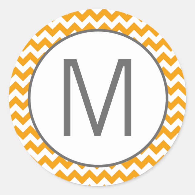 Adesivo 20 - 1.5 Envelope Cinza Amarelo-Seal Chevron (Frente)