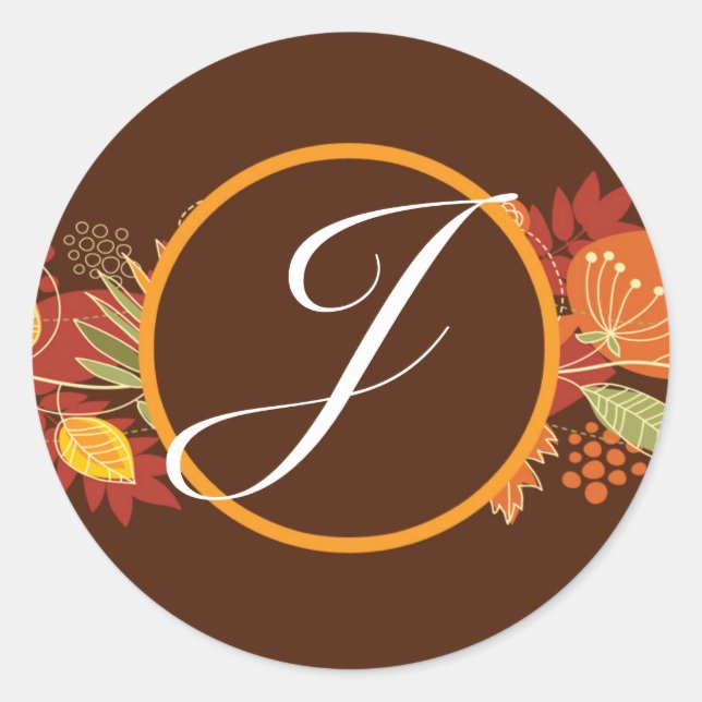 Adesivo 20 - 1.5 Envelope Folhas de outono Caem Floral (Frente)