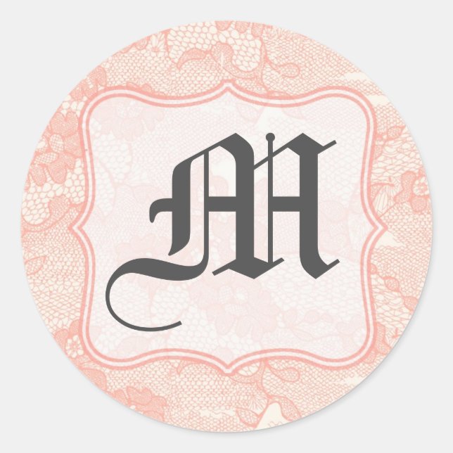 Adesivo 20 - 1.5 Envelope Seal Country Coral Lace Impressã (Frente)