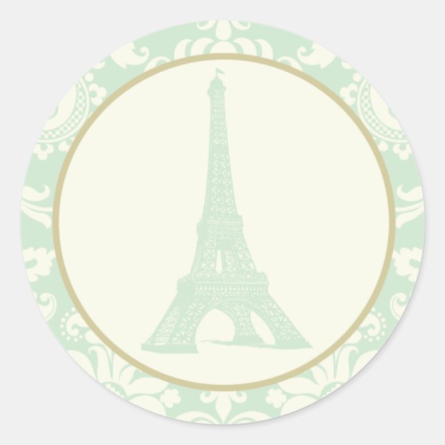 Adesivo 20 - 1,5" Envelope Seal Damask Paris (Frente)