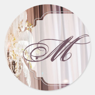 Adesivo 20 - 1.5 Envelope Seal Feather Center Piece Glam