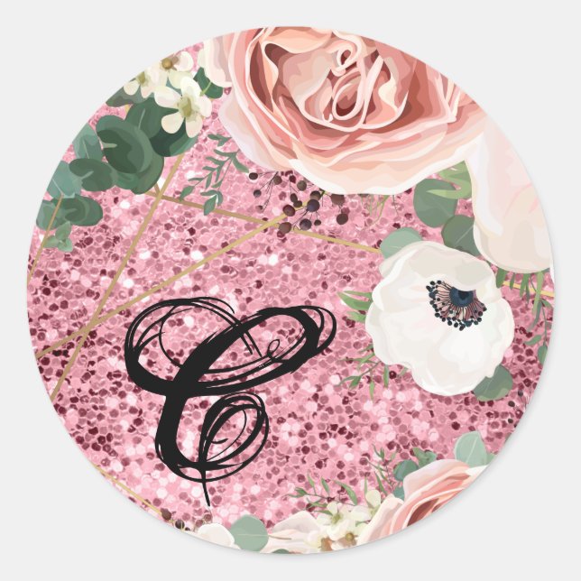 Adesivo 20 - 1,5 Envelope Seal Geométrico Rosa Glit (Frente)