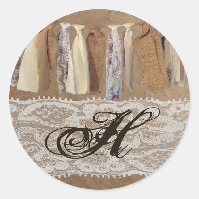 Adesivo 20 - 1.5 Envelope Seal Kraft Paper Bag Lace Burla (Frente)