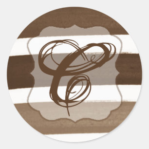 Adesivo 20 - 1.5 Envelope Seal Linha Marrom Stripe