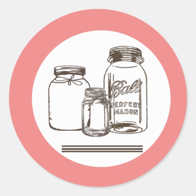 Adesivo 20 - 1.5 Envelope Seal Mason Jar Country Rustic (Frente)