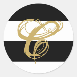 Adesivo 20 - 1,5 Envelope Seal Moderno Stripe Preto