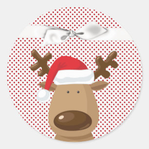 Adesivo 20 - 1.5 Envelope Selo de Reindeer Natal XMAS Po