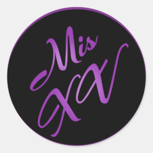 Adesivo 20 - 1,5" Envelope Selo Mis XV Roxo Morado