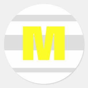 Adesivo 20 - 1,5 Envelope Selo Moderno Néon Stripe Amarelo