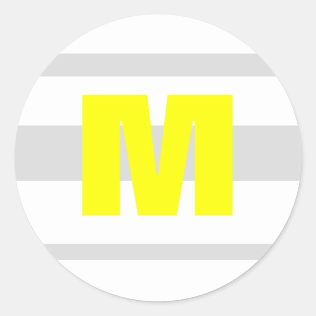 Adesivo 20 - 1,5 Envelope Selo Moderno Néon Stripe Amarelo (Frente)