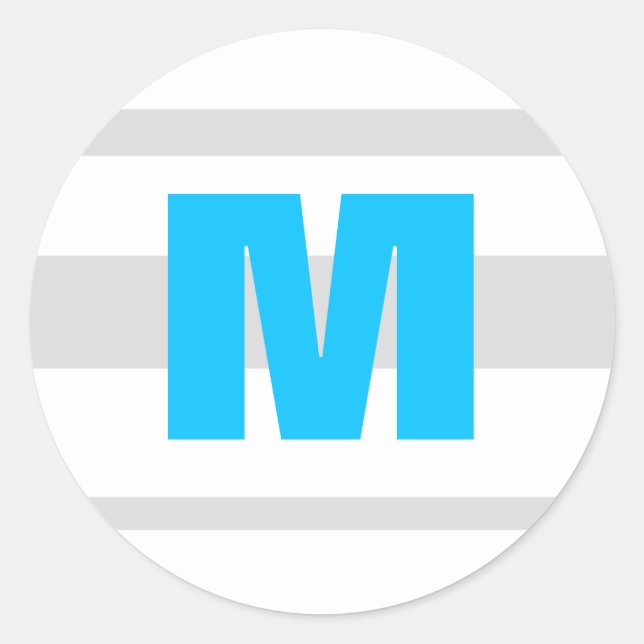 Adesivo 20 - 1,5 Envelope Selo Moderno Néon Stripe Azul (Frente)