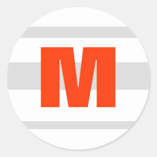 Adesivo 20 - 1,5 Envelope Selo Moderno Néon Stripe Laranja