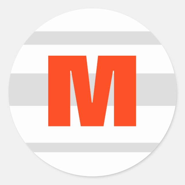 Adesivo 20 - 1,5 Envelope Selo Moderno Néon Stripe Laranja (Frente)