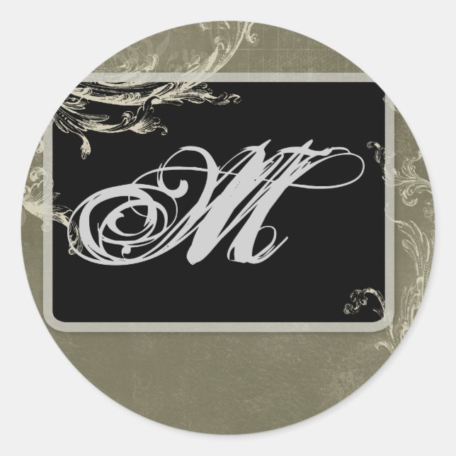 Adesivo 20 - 1,5 Envelope Selo Monograma XMAS Natal (Frente)