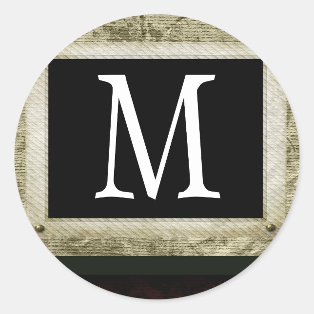 Adesivo 20 - 1,5 Envelope Selo Monograma XMAS Natal (Frente)