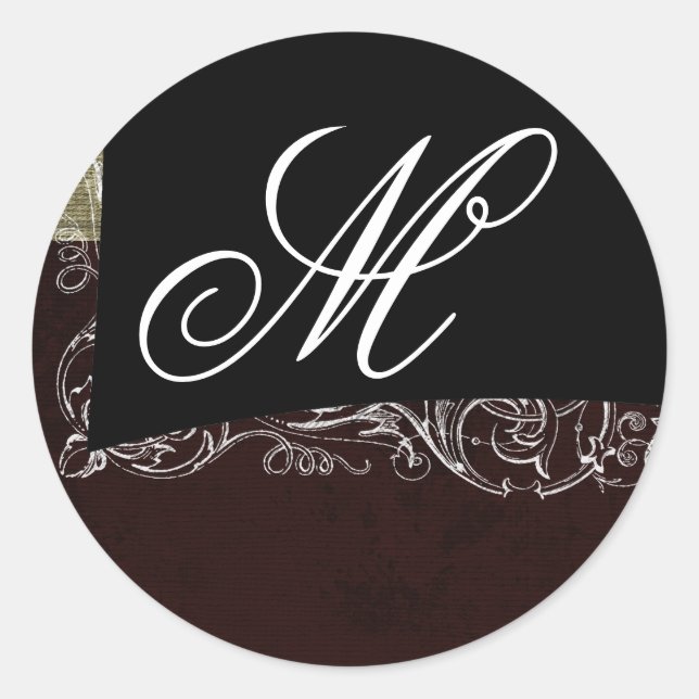 Adesivo 20 - 1,5 Envelope Selo Monograma XMAS Natal (Frente)