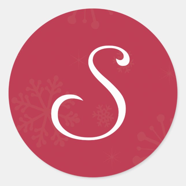 Adesivo 20 - 1,5 Envelope Selo Monograma XMAS Natal (Frente)