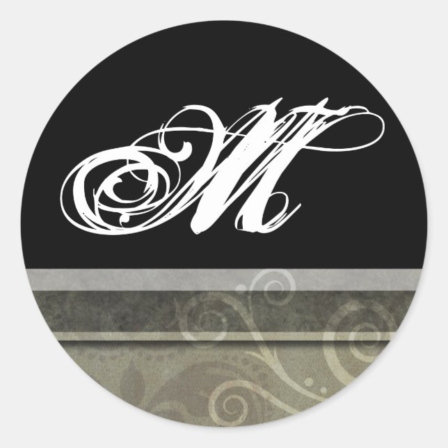 Adesivo 20 - 1,5 Envelope Selo Monograma XMAS Natal (Frente)