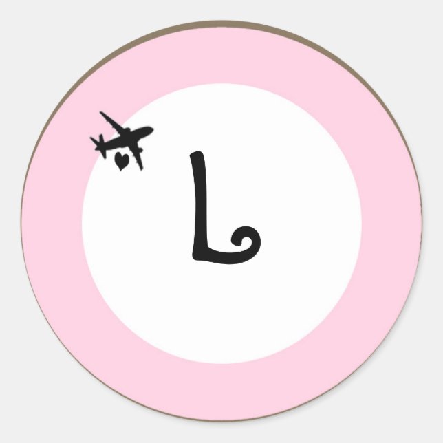 Adesivo 20 - 1.5 Envelope Selo rosa Linha da cidade (Frente)