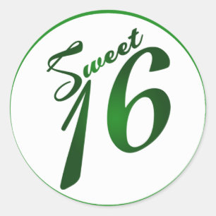 Adesivo 20 - 1,5" Envelope Selo Sweet 16 Verde