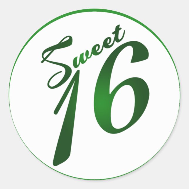 Adesivo 20 - 1,5" Envelope Selo Sweet 16 Verde (Frente)