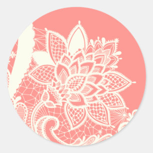 Adesivo 20 - 1.5 Envelope Selo Vintage Lace Vitoriano Cor