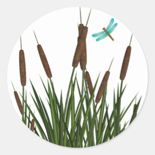 Adesivo 20 - 1,5" Envelope Sticker Cattail/Dragonfly em Co