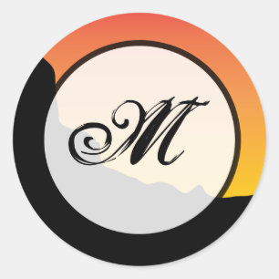 Adesivo 20 - 1,5" Envelope Sticker Desert Mountain Sunset