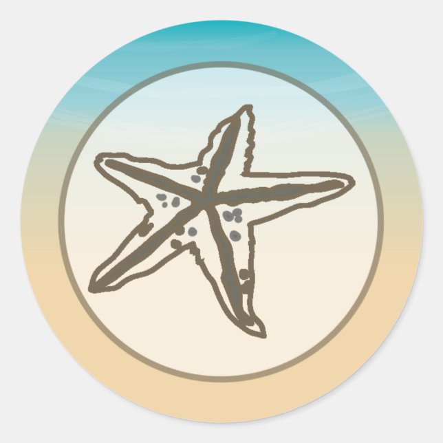 Adesivo 20 - 1,5" Envelope Sticker Ocean Beach Shore Seash (Frente)